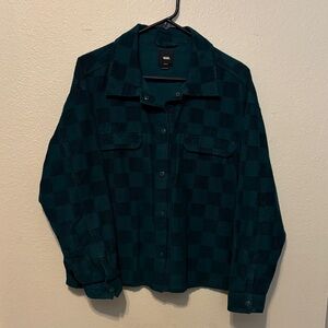 Vans Women’s Dark Green Checkered Corduroy Jacket